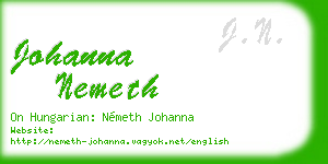 johanna nemeth business card